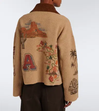 Alanui Decade printed wool and cotton-blend polo sweater | Thumbnail 5 Alanui Decade printed wool and cotton-blend polo sweater | Thumbnail 5