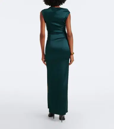 Max Mara Ruched embellished satin gown | Thumbnail 5