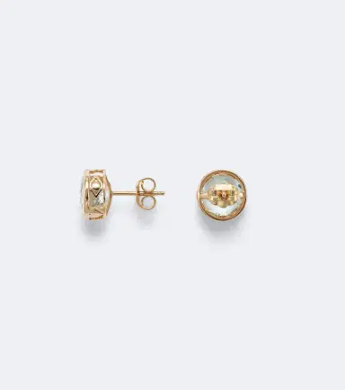 Sydney Evan Icon 14kt gold earrings with aquamarines | Thumbnail 4