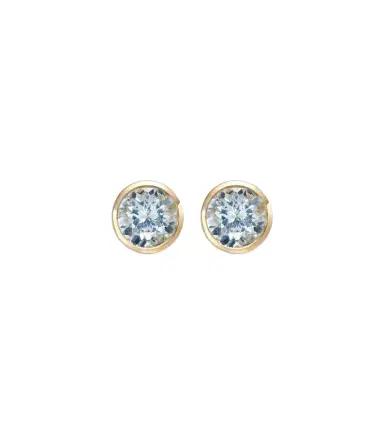 Sydney Evan Icon 14kt gold earrings with aquamarines | Thumbnail 1