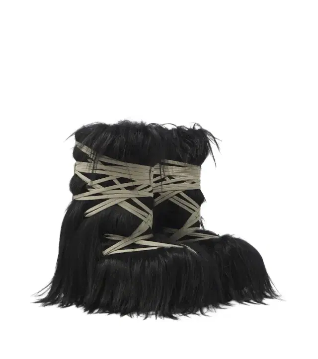 Rick Owens Megalace Lunar Mega shearling mid-calf boots
