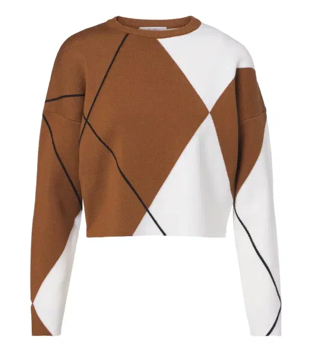Max Mara Argyle virgin wool sweater