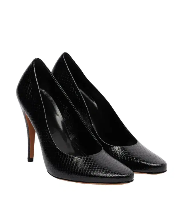JUDE Jerry snake-effect leather pumps