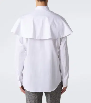 Dries Van Noten Caped cotton poplin shirt | Thumbnail 3