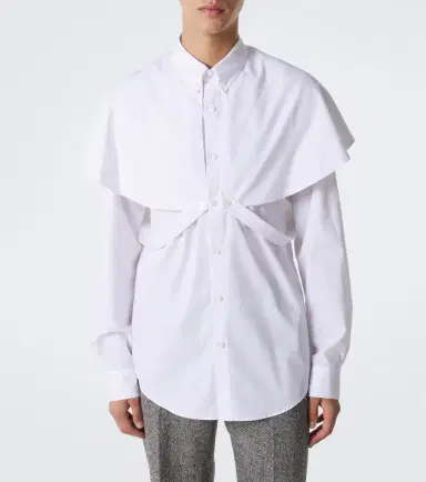 Dries Van Noten Caped cotton poplin shirt | Thumbnail 5