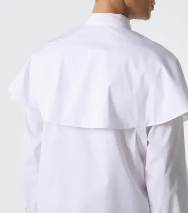 Dries Van Noten Caped cotton poplin shirt | Thumbnail 7