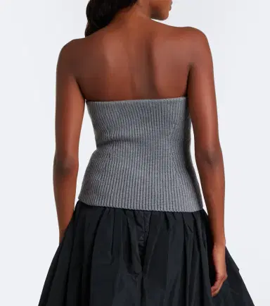 Jil Sander Wool-blend bustier top | Thumbnail 2