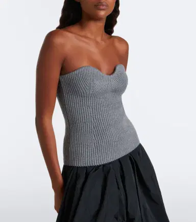 Jil Sander Wool-blend bustier top | Thumbnail 3