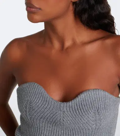 Jil Sander Wool-blend bustier top | Thumbnail 5