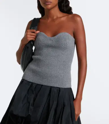 Jil Sander Wool-blend bustier top | Thumbnail 6
