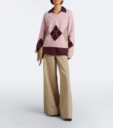 Arch4 Sloane argyle cashmere sweater | Thumbnail 4