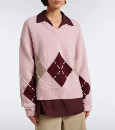 Arch4 Sloane argyle cashmere sweater | Thumbnail 5