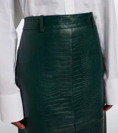 The Frankie Shop Taney croc-effect leather pencil skirt | Thumbnail 4