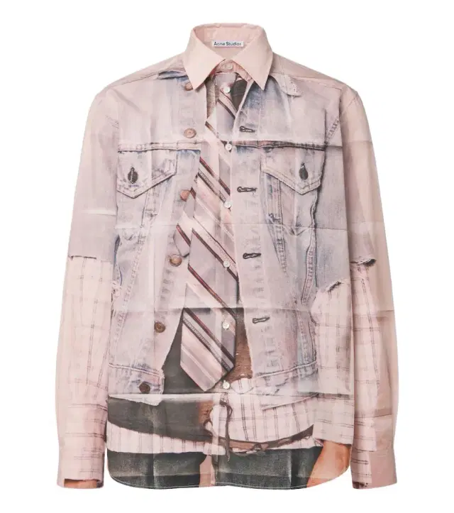 Acne Studios Trompe-l'ail cotton poplin shirt