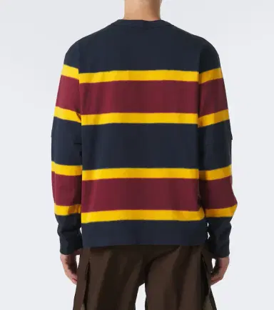 Sacai triped cotton jersey sweatshirt | Thumbnail 2