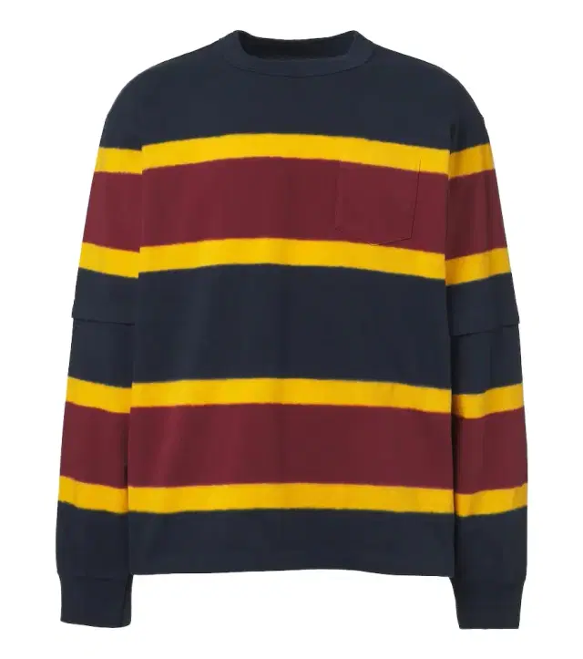 Sacai triped cotton jersey sweatshirt