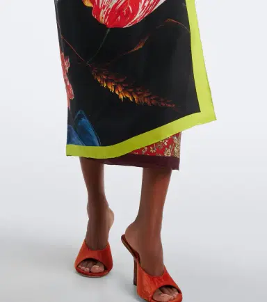 Dries Van Noten Printed silk wrap skirt | Thumbnail 4