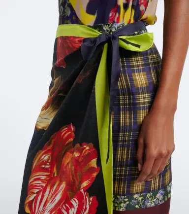Dries Van Noten Printed silk wrap skirt | Thumbnail 5