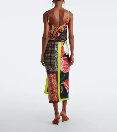 Dries Van Noten Printed silk wrap skirt | Thumbnail 6