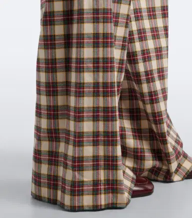 Dries Van Noten Plaid cotton flannel wide-leg pants | Thumbnail 5 Dries Van Noten Plaid cotton flannel wide-leg pants | Thumbnail 5