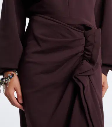 Dries Van Noten Ruffled cotton jersey midi skirt | Thumbnail 2