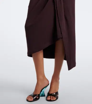 Dries Van Noten Ruffled cotton jersey midi skirt | Thumbnail 5