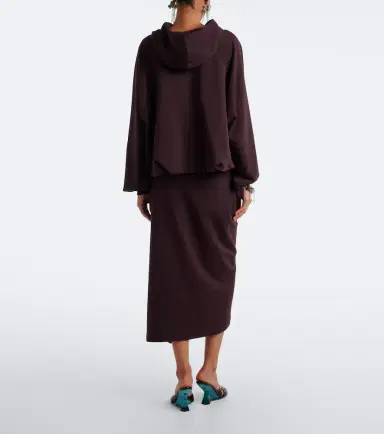 Dries Van Noten Ruffled cotton jersey midi skirt | Thumbnail 6
