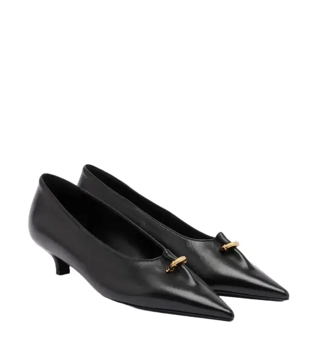 Toteme Pierced embellished leather pumps