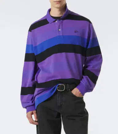 ERL Striped cotton jersey polo shirt | Thumbnail 3