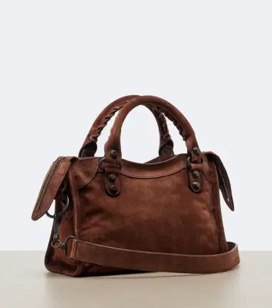 Balenciaga Le City Mini suede top-handle bag | Thumbnail 3