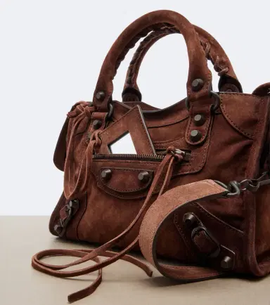 Balenciaga Le City Mini suede top-handle bag | Thumbnail 4