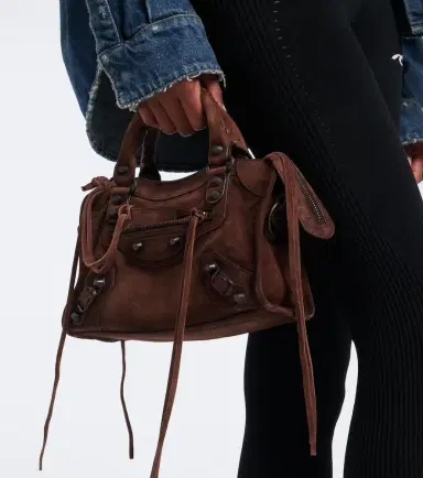 Balenciaga Le City Mini suede top-handle bag | Thumbnail 7