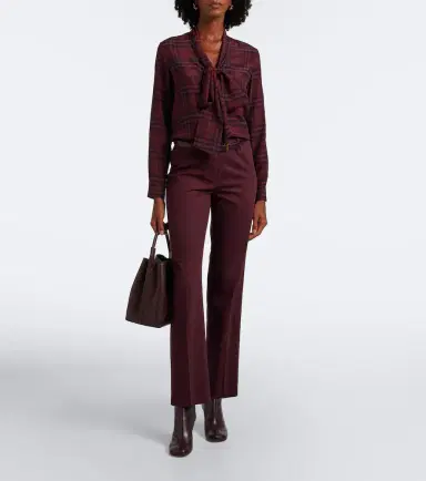 Burberry Rhiannon Check silk blouse | Thumbnail 4