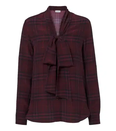 Burberry Rhiannon Check silk blouse | Thumbnail 1