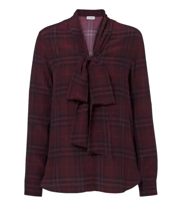 Burberry Rhiannon Check silk blouse