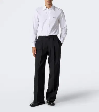 Givenchy Logo embroidered cotton poplin shirt | Thumbnail 3