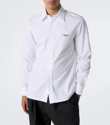 Givenchy Logo embroidered cotton poplin shirt | Thumbnail 6