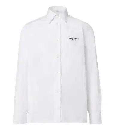 Givenchy Logo embroidered cotton poplin shirt | Thumbnail 1