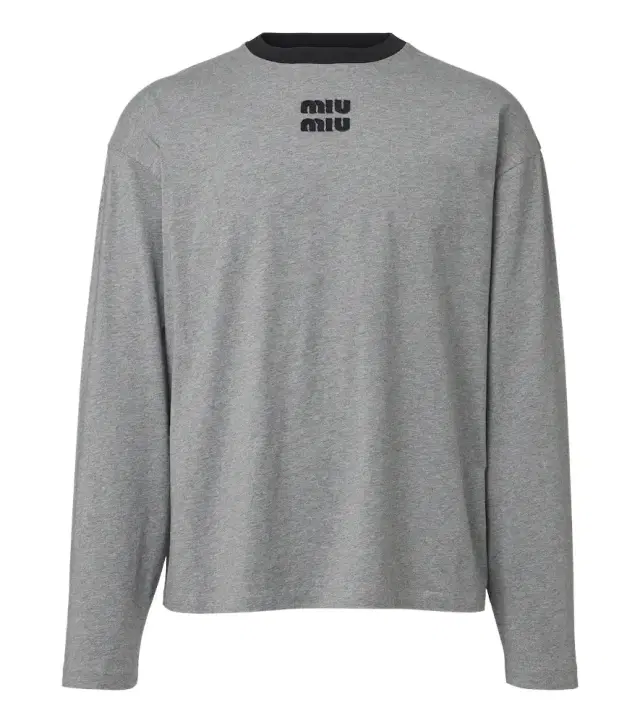 Miu Miu Embroidered logo cotton jersey T-shirt