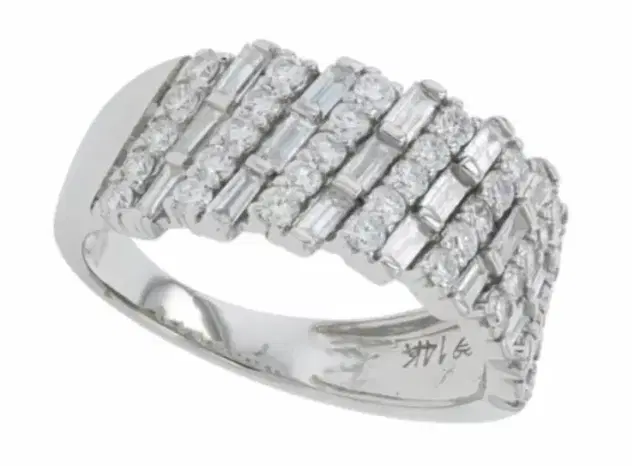 Wish Fine Jewelry 1.00ct Diamond 14K Gold Pave Ring