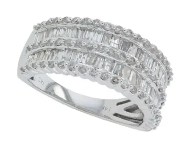 Wish Fine Jewelry 1.33ct Diamond 14K Gold Statement Eternity Ring
