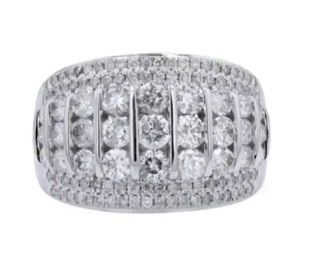 Wish Fine Jewelry 2.00ct Diamond 14K Gold Dome Pave Ring