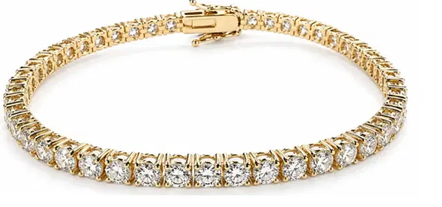 Wish Fine Jewelry 5.10ct Diamond 18K Gold Tennis Bracelet