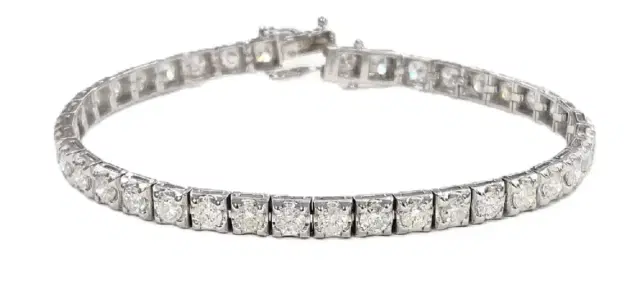 Wish Fine Jewelry 5.43ct Diamond 18K Gold Tennis Bracelet
