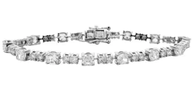 Wish Fine Jewelry 9.050ct Diamond 18K Gold Multi Shape Tennis Bracelet | Thumbnail 1 Wish Fine Jewelry 9.050ct Diamond 18K Gold Multi Shape Tennis Bracelet | Thumbnail 1