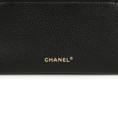Chanel Chanel "Supple" Top Handle Long Vanity Case with Chain Black Grained Calfskin Gold Hardware | Thumbnail 8