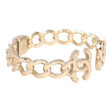 Chanel Chanel Chain CC Cuff Bracelet Light Gold | Thumbnail 2