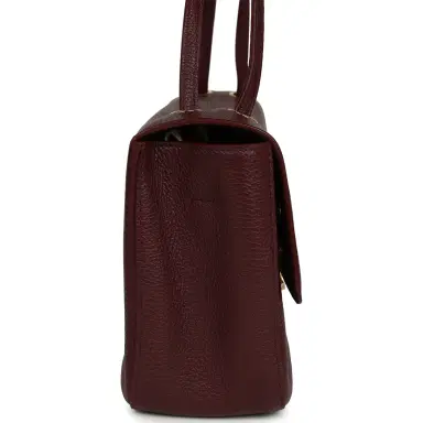 Chanel Chanel Maxi "Souplissimo" Small Flap Bag Dark Burgundy Grained Calfskin Gold Hardware | Thumbnail 3
