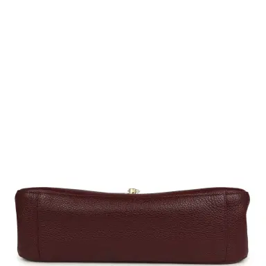 Chanel Chanel Maxi "Souplissimo" Small Flap Bag Dark Burgundy Grained Calfskin Gold Hardware | Thumbnail 7