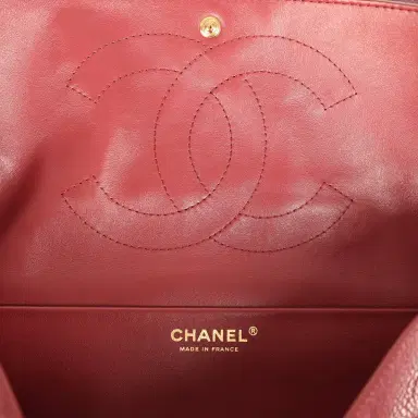 Chanel Chanel Maxi "Souplissimo" Small Flap Bag Dark Burgundy Grained Calfskin Gold Hardware | Thumbnail 10